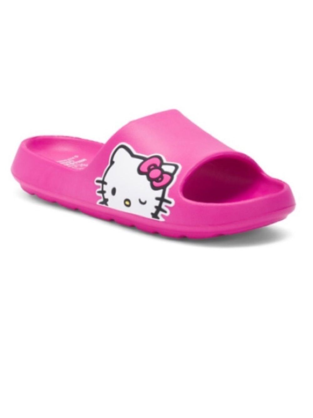 Hello Kitty Child Fuchsia Pink Side Wink Rubber Slides